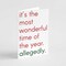 Sarcastic Christmas Card - 24-Pack Holiday Greeting Cards with “It’s the Most Wonderful Time of the Year. Allegedly.” Design, Perfect for Sharing Humorous Merry Christmas Wishes, Blank Inside for Personal Messages Funny and Playful Festive Stationery